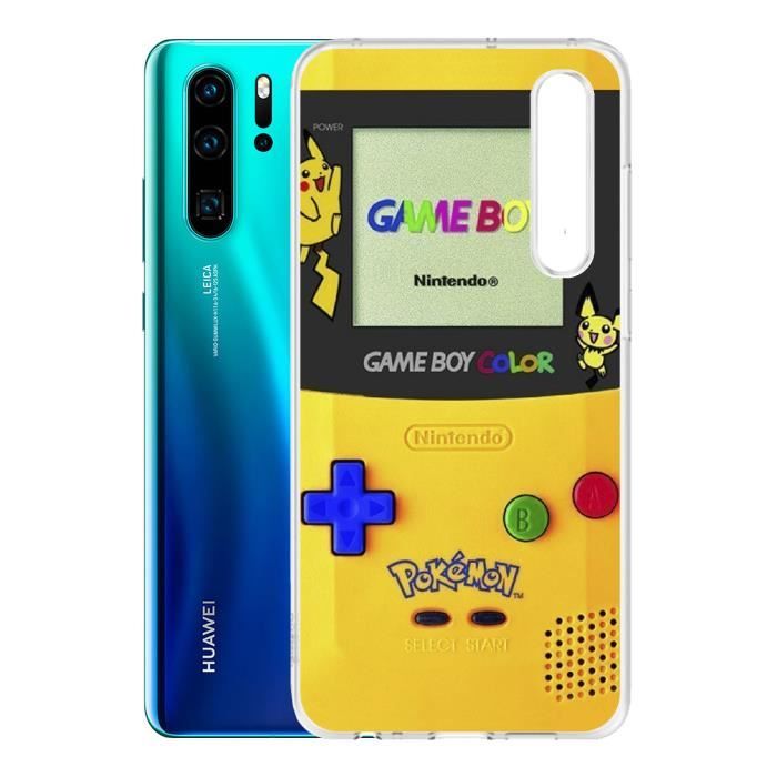 Coque Huawei P30 - Game Boy Color Pikachu Jaune Pokemon. Accessoire  telephone, coque rigide pour protéger votre téléphone.