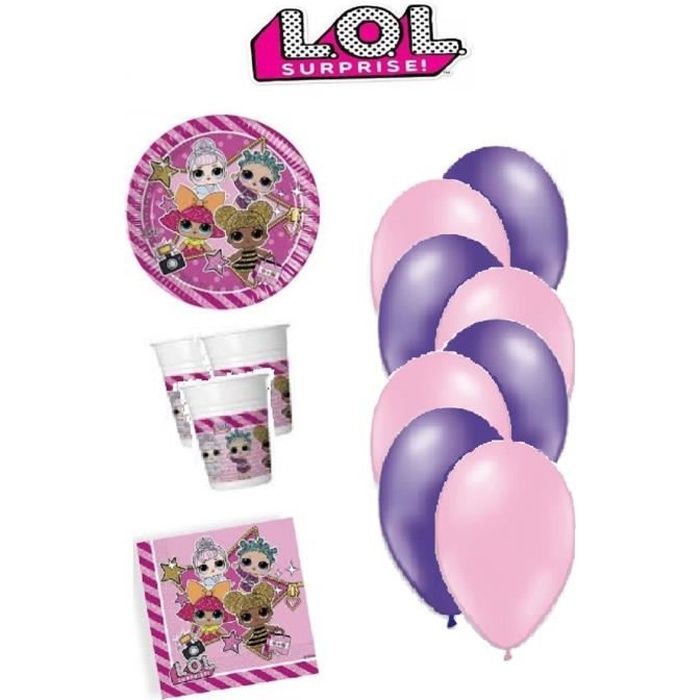 Kit Anniversaire Lol Surprise 8 Personnes Achat Vente Set Vaisselle Jetable Cdiscount