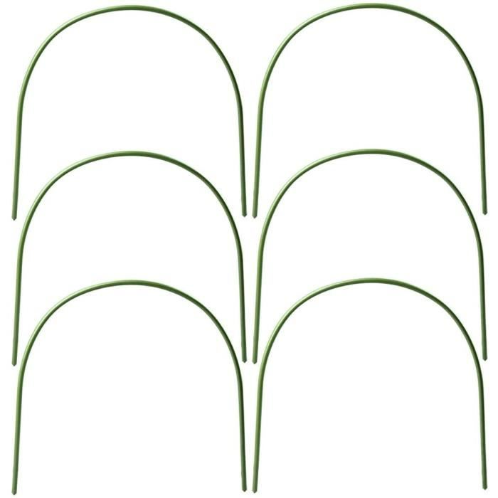 Pour piquets de jardin Couverture de rangée filet et parterres surélevées DUDNJC Lot de 6 arceaux de serre de 1,2 m avec revêtement en plastique