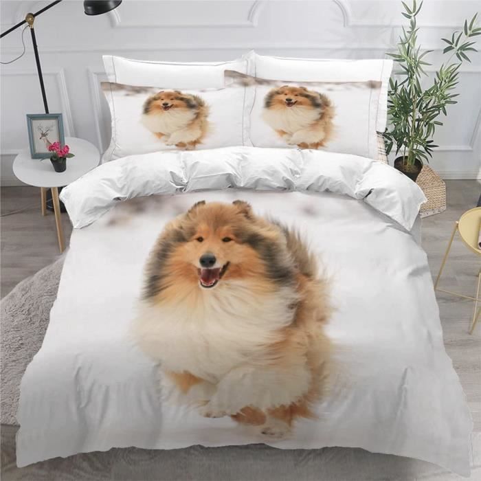 Housse de Couette 240x260cm avec Fermeture Éclair Colley Rugueux