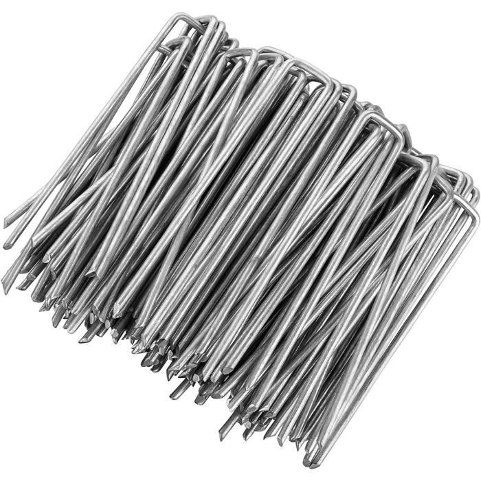Amagabeli Garden Home 500 Piquets de Jardin Pelouse Agrafes en Forme de