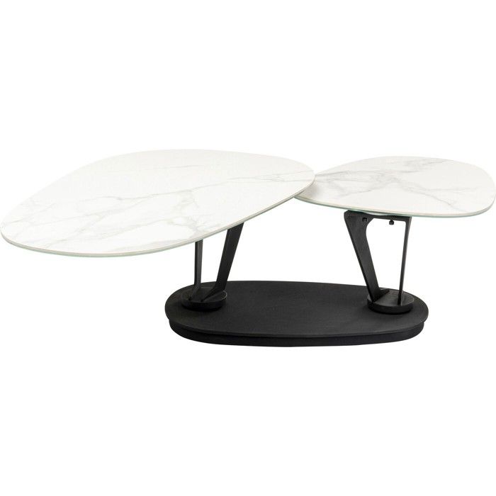 Table basse Franklin effet marbre blanc Kare Design Table basse Franklin effet marbre blanc Kare Design