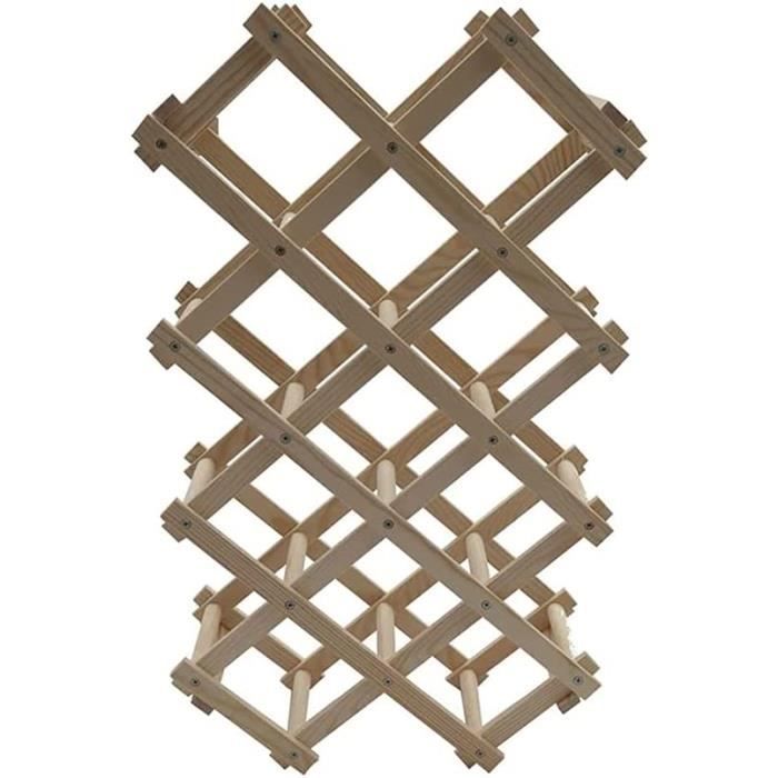 Porte-bouteilles Personnalisable En Bambou - Pour 6 Bouteilles - 37x30x2,5 Cm - Cadeau Couple, Mariage