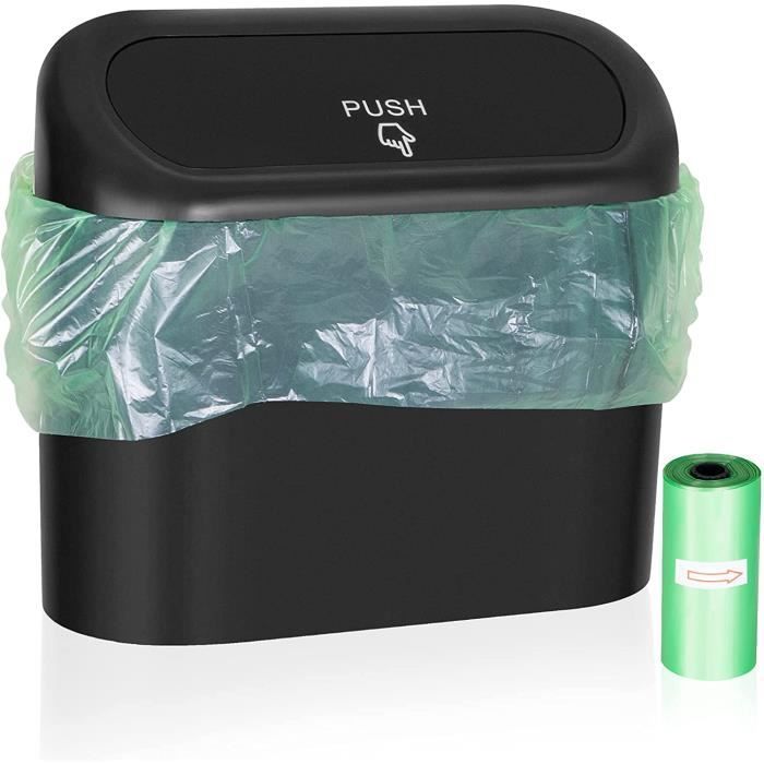 Poubelle de Voiture avec Couvercle Petite Poubelle de Voiture