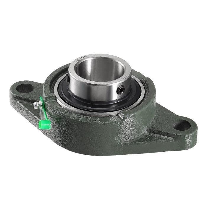2 Paliers à Semelle UCFL208 Alésage 40mm - Auto-aligneurs, Base Fonte, Roulements Acier Chromé, Pour Machines Agricoles Et Industrielles