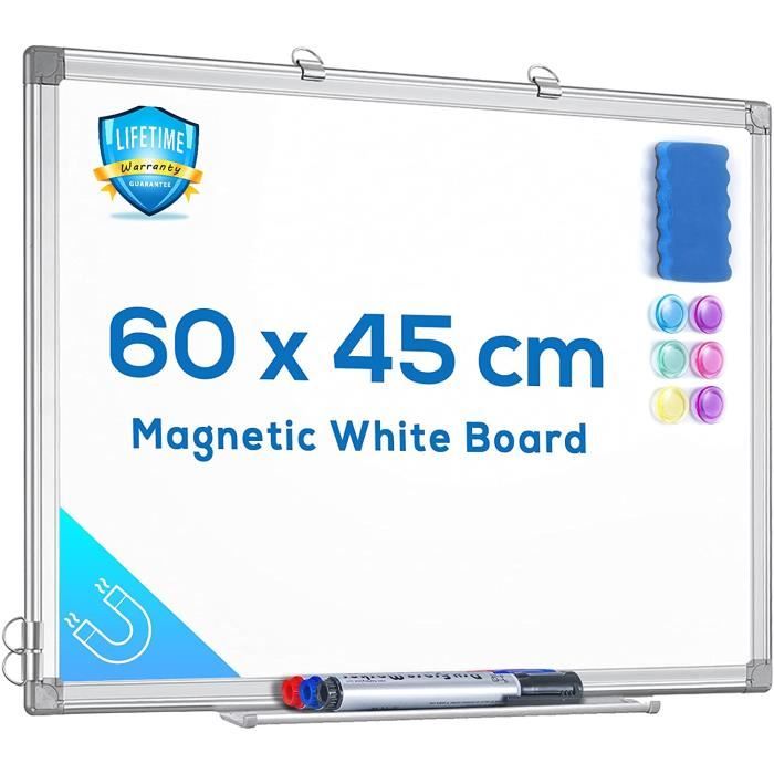 Tableau Blanc Effaçable BIC Velleda Double Face 60x90 Cm - Gris