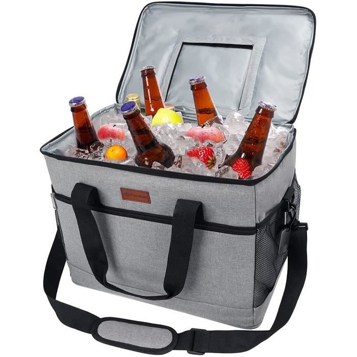 Sac Isotherme, Glaciere Souple Isotherme 30L Grande capacité Sac à Déjeuner  Portable à Bandoulière Repas Thermique pour Campin[76] - Cdiscount Maison