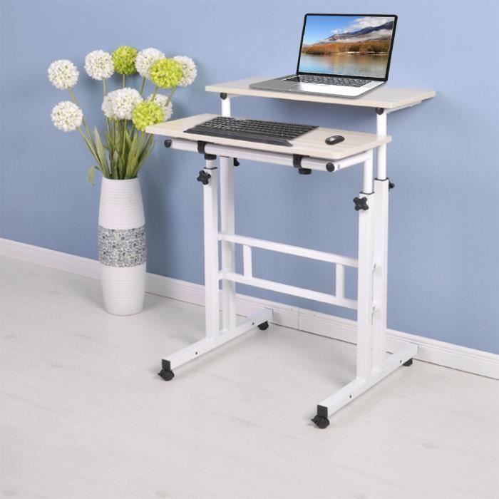 Elekin Organisateur de Bureau PC Table Support de Rangement Accessoires de Table Noir