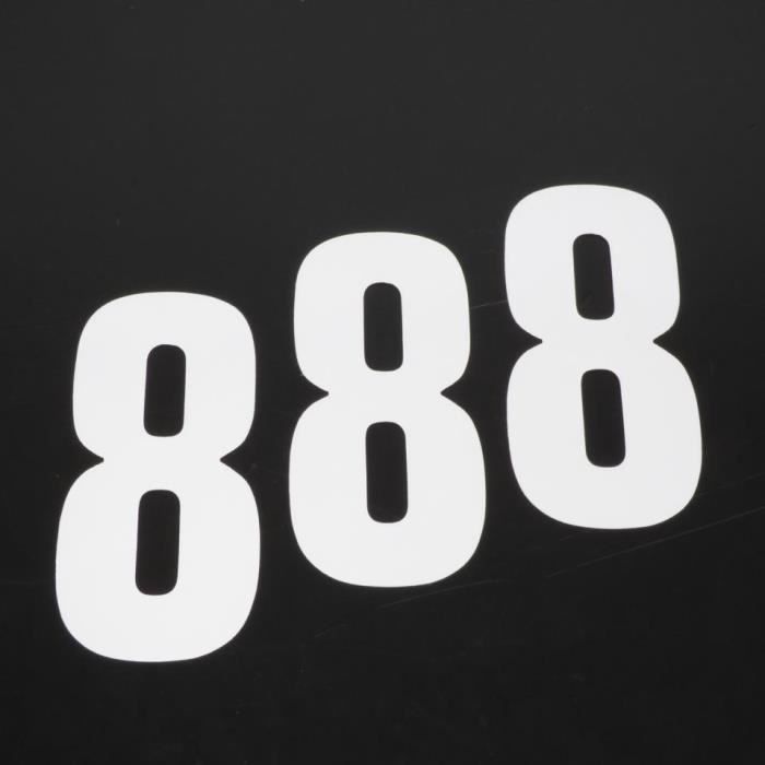 AUTOCOLLANTS NUM&Eacute;RO 3 Moto Voiture Cross Course Star Vert Blanc Rouge Tricolore EUR 5,29