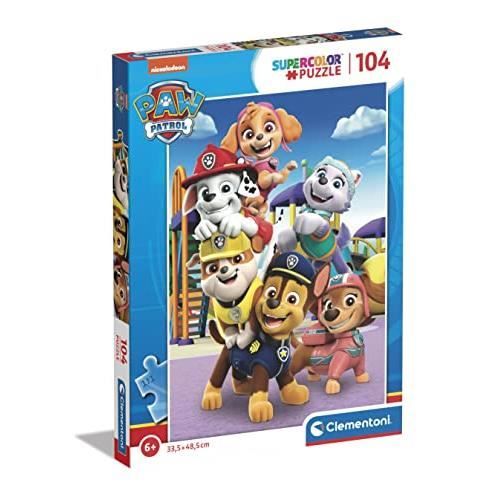 Puzzle - CLEMENTONI - Paw Patrol Supercolor - 104 pièces - 6 ans ...