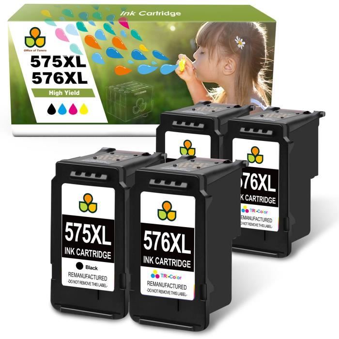 Cartouche 575XL 576 XL Remanufacturées pour Cartouche Canon 575 et 576