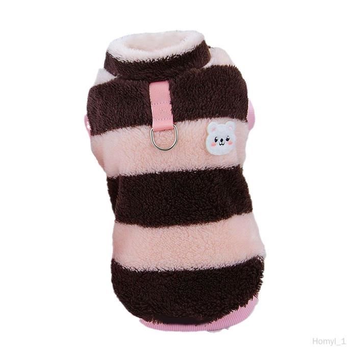 Meilleurs prix pour Manteau d'hiver pour chiens - COLAXI - Rouge - Rayures - Polaire de qualité