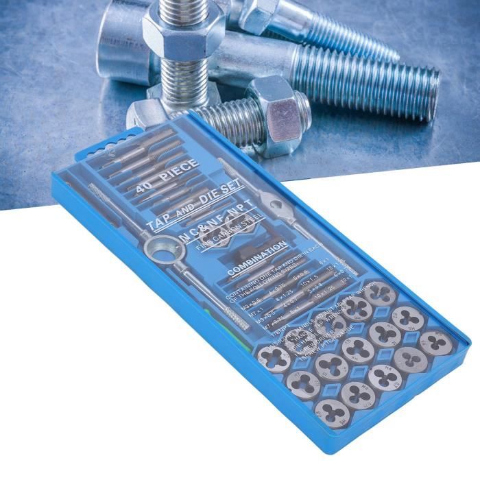 Kit Tarauds & Filières M8 X 0.75 Mm – Pour Réparation Filetage Acier, Cuivre, Laiton | Robinet Acier Rapide, Matrice Alliage - 2