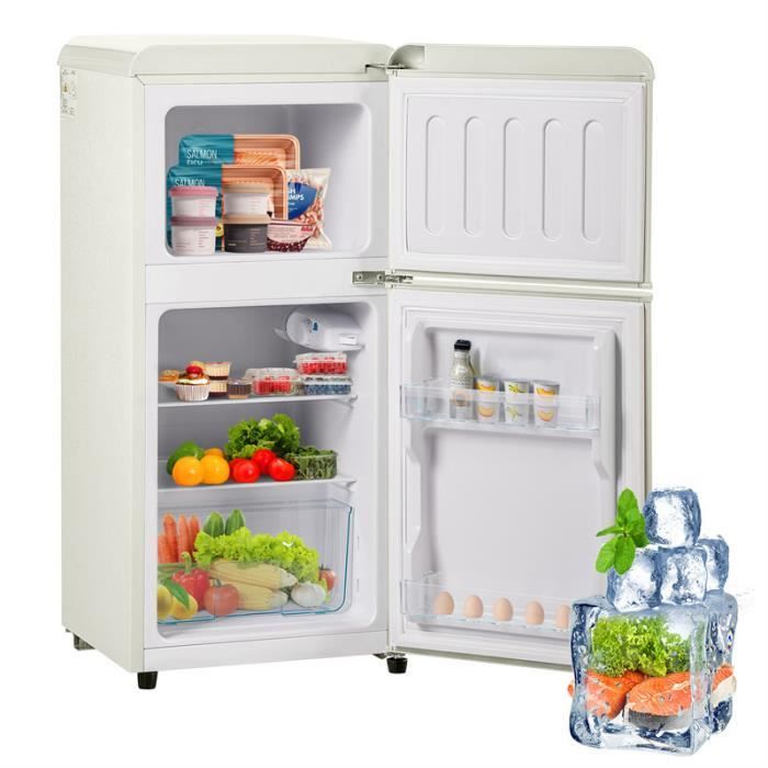 Mini Réfrigérateur - DREAMMESPACE - 22L congélateur + 38L réfrigérateur - 46dB - Classe F - Blanc