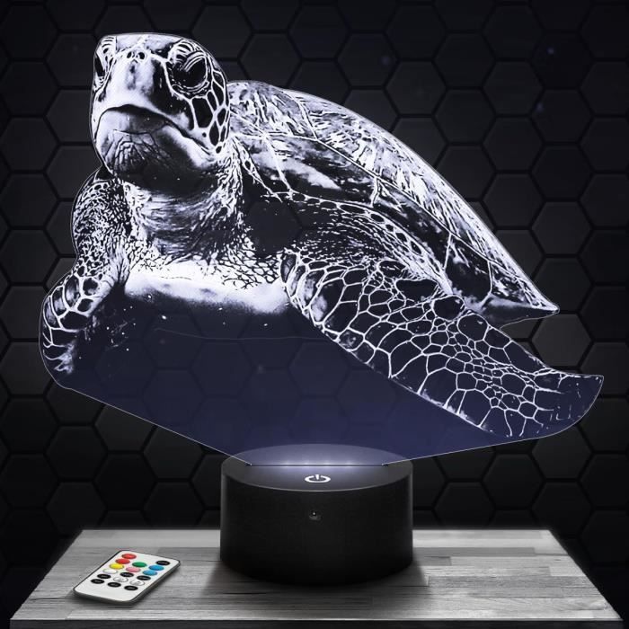 Lampe De Chevet Tortue Décoration Animal Marin Reptile. Idée Cadeau