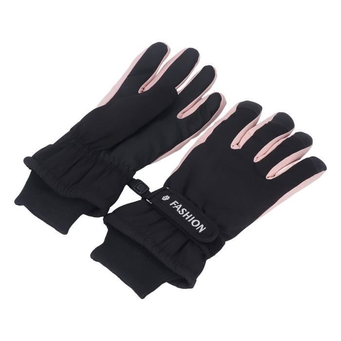 Gants D'hiver Imperméables écran Tactile - Pour Ski, Snowboard, Travail - Noir - Taille Unique