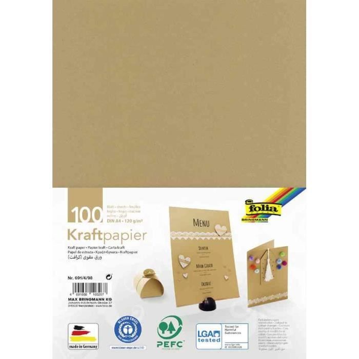Papier kraft 120 g A4 100 feuilles