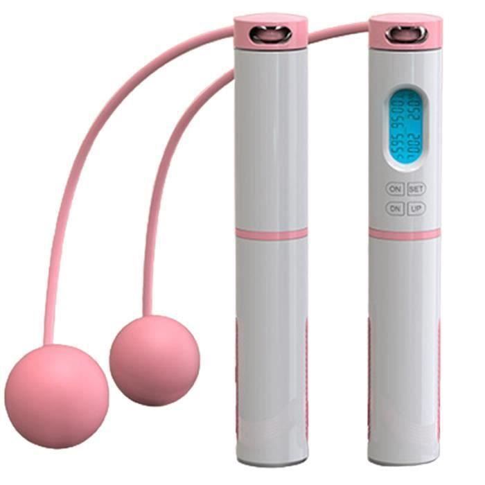 Corde à Sauter Sans Fil Lestée - Pour Fitness Cardio, Poignées Ergonomiques | Longueur Réglable, Portable