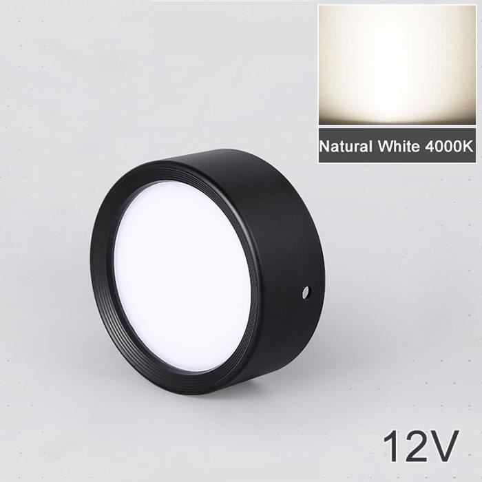 Plafonnier LED 12V 9W 840LM - 42 LEDs Blanc Chaud, Rond 22 Cm, Pour Voiture, Bateau, Maison, Camping-Car, Éclairage Solaire