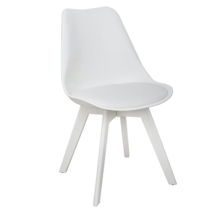 Chaise Blanche Moderne 48 cm  Cdiscount Maison