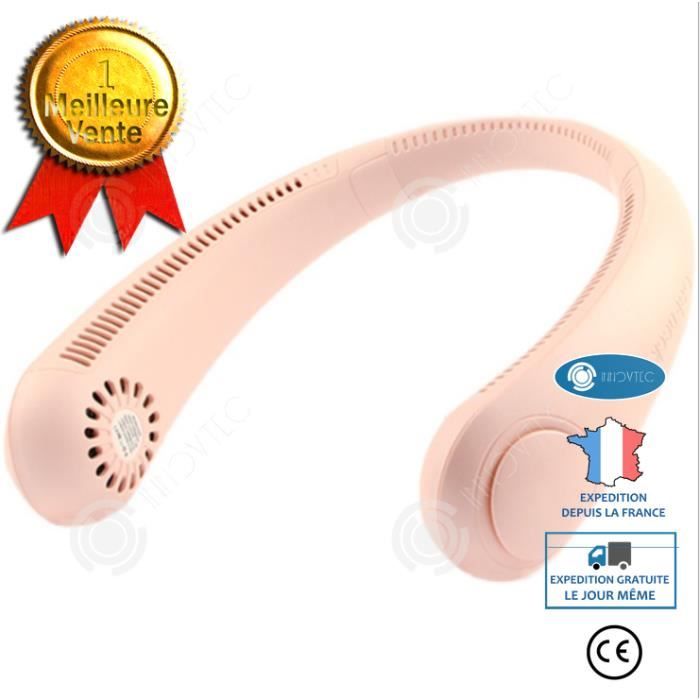 INN® Ventilateur pas de feuille ventilateur de cou portable charge usb étudiant paresseux mini ventilateur silencieux - Innovtec