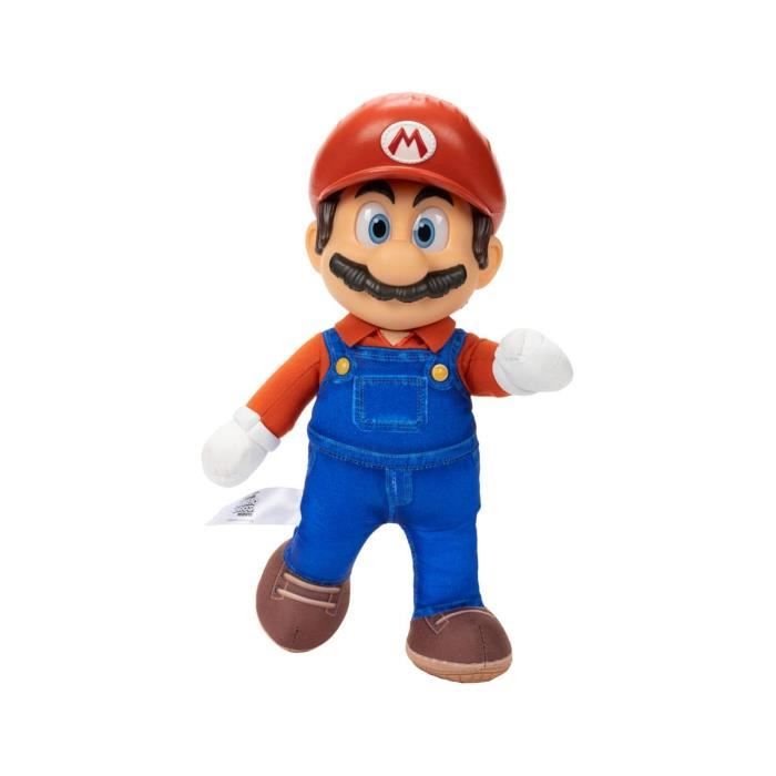 Peluche - JAKKS PACIFIC - Super Mario Bros. le film - Mario 30 cm - Rouge et bleu - Piles 