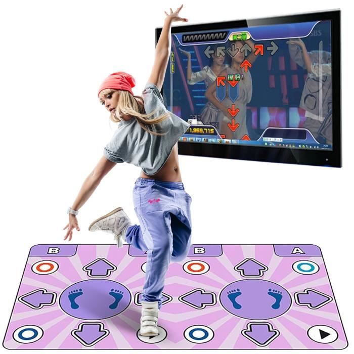 Cadeau Noël Danse Enfant Tapis De Danse Double Sans Fil Pour TV HDMI - Jeu Musical Interactif Pour Enfants 6-13 Ans Avec Modes Danse, Sport Et Yoga