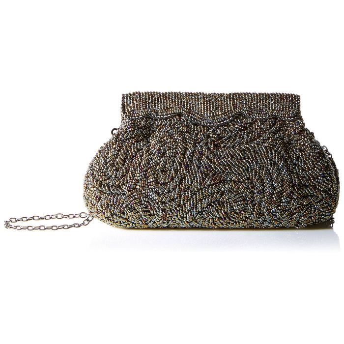 Sac à Main Vintage Femme Noir Années 70 - Pochette Soirée Style Rétro