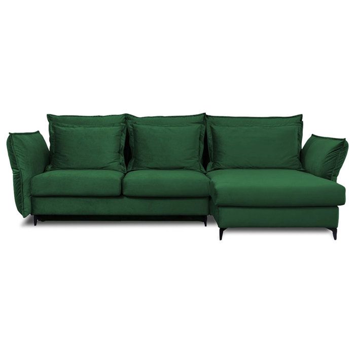 Canapé 3 places en velours vert ALSVAG Canapé 3 places en velours vert ALSVAG