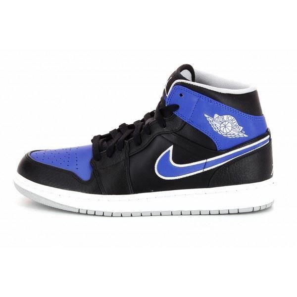 NIKE AIR JORDAN 1 MID NOIR BLEU NOIR BLEU 