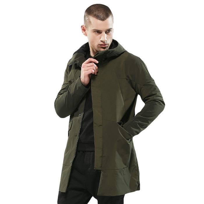 trench capuche homme
