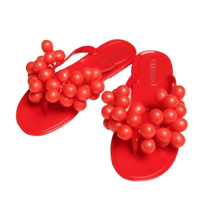 Sentao Eté Plage Flip Flop Sandales Femmes Voyage Vacances Bohémien Pantoufles 