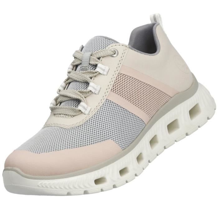 Rieker Baskets Rieker Femme Beige - RIEKER - M6006-90 - Slipper - Plat - Femme - Adulte