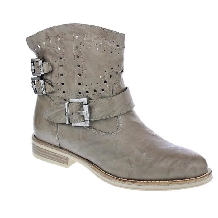 bottines nero giardini beige