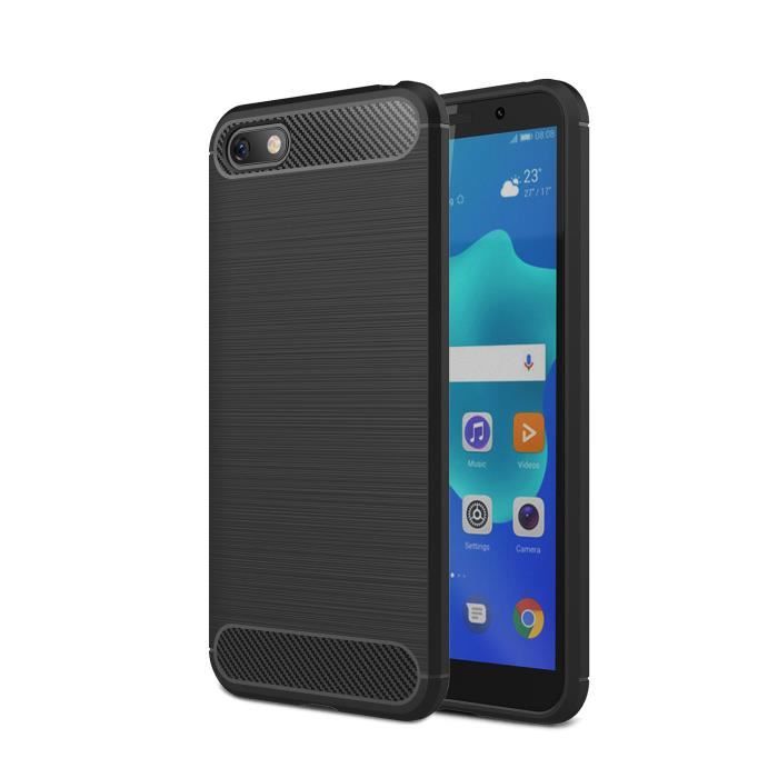 Étui Ceinture Pour Huawei Y5 2018 - Housse De Protection Noire Avec Clip Slim