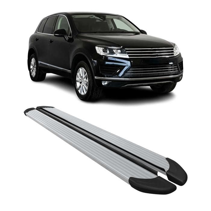 Marchepieds Latéraux Jeep Compass 2017-2024 | 2 Pièces En Aluminium Noir | Antidérapant Et Facile à Installer
