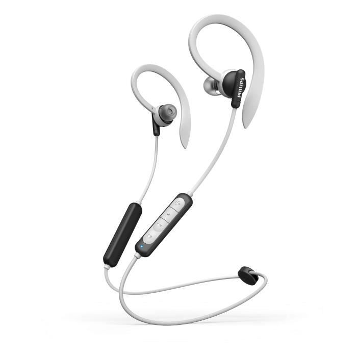 Philips Casque de Sport sans Fil avec MicrophoneCasque de Sport et de FitnessRésistant à la Transpiration Moniteur de Fréquence Cardiaque Charge RapideÉcouteurs Philips TAA4205BK00 - vue 6