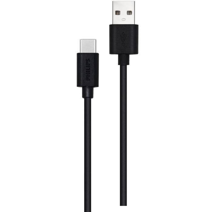 Câble USB-C - PHILIPS - DLC3104A - 12 m - Charge rapide - Synchronisation de données Câble USB-C - PHILIPS - DLC3104A - 12 m - Charge rapide - Synchronisation de données