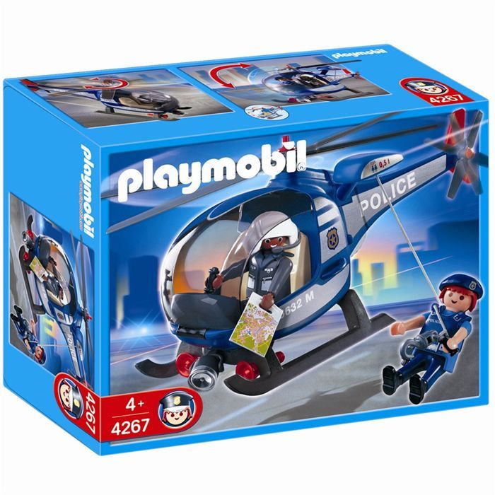 Playmobil Hélicoptère de police - 4267 - Avec 2 personnages et de nombreux accessoires