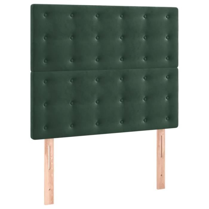 Générique Sommier à Lattes de lit et Matelas Vert foncé 140x200cm Velours, Lits & Cadres de lit,96.5KG-3292373