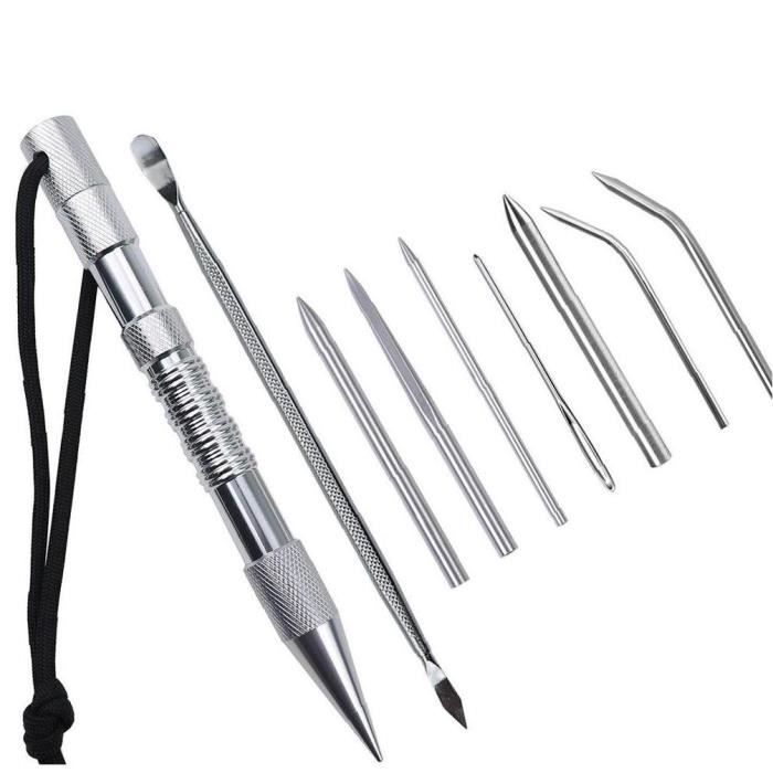 Kit 9 Pièces Pour Bracelet Paracorde - Aiguilles à Lacer En Acier Inox - Outils DIY