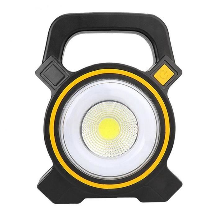 Lampe Torche LED Camping – Solaire Et USB – COB Super Lumineuse – Rechargeable