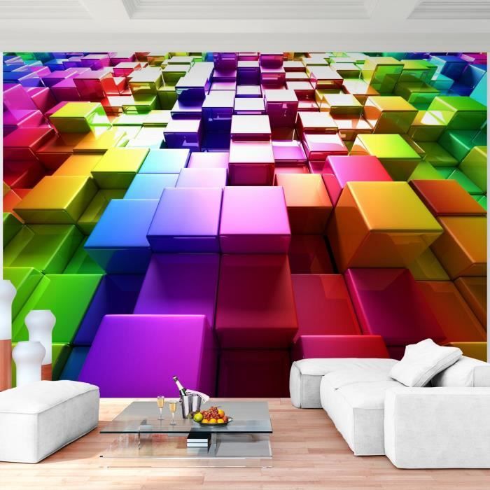 Papier Peint - Cubes 192x260cm - Intissé main image 0