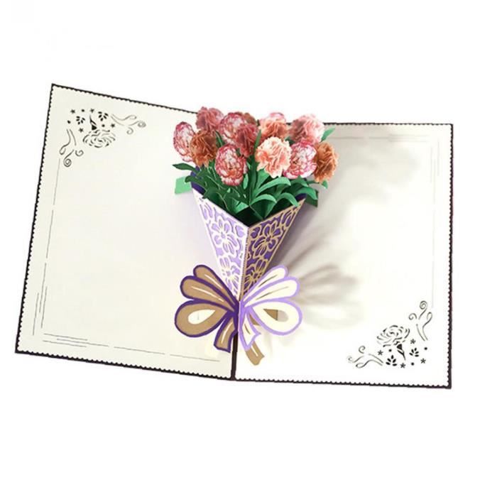 Fete Des Meres Carte De Voeux 3d Pop Up Bouquet Fleur Carte D Appreciation Cadeaux Pour La Fete Cdiscount Beaux Arts Et Loisirs Creatifs