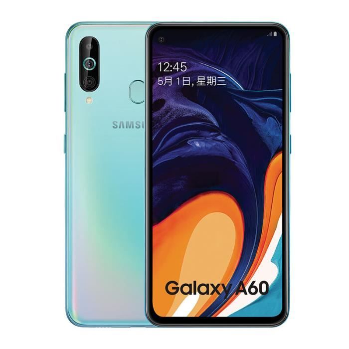 Achat T&eacute;l&eacute;phone portable Samsung galaxy a60 smartphone 6gb ram 128gb rom 4g phablet 6.3 inch android 9.0 eu bleu pas cher