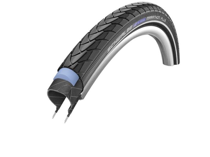 Pneu vélo électrique Schwalbe Marathon Plus HS440 - 24x1.75 (47-507) - Noir - Tubetype