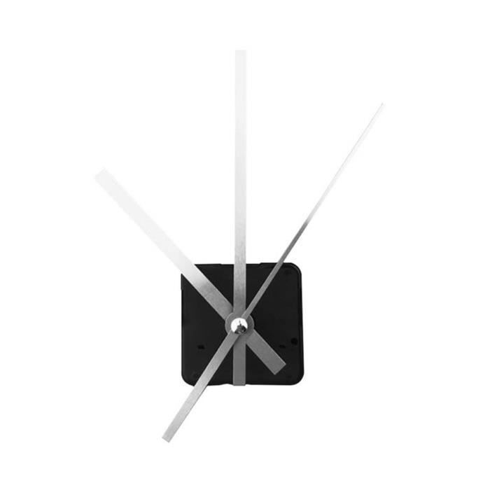 Mouvement D'Horloge Murale Silencieux à Piles - Pour Cadran De 30 à 40 Cm - Aiguilles Noires Incluses - Remplacement Ou Création DIY
