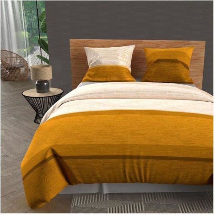 King Ocre Duvet Set DN Housse de Couette Dreams & Drapes Facile d'entretien 