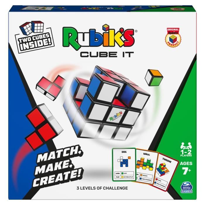 Rubik's Cube - Jeu de Rapidité - Rubik's Cube It - 54 Cartes Incluses - 1 à 2 Joueurs - Dès 7 ans