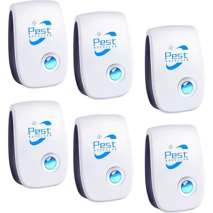 Répulsif Ultrason Anti-rongeurs Et Insectes - 8 Pack - Sans Produit Chimique - Couverture Jusqu'à 120 M² Par Unité